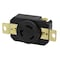 Ac Works Locking Receptacle, L6-20R, 20 A, 250V AC, 2 Pole, Flush Mount, Black FML620R - alternate 1